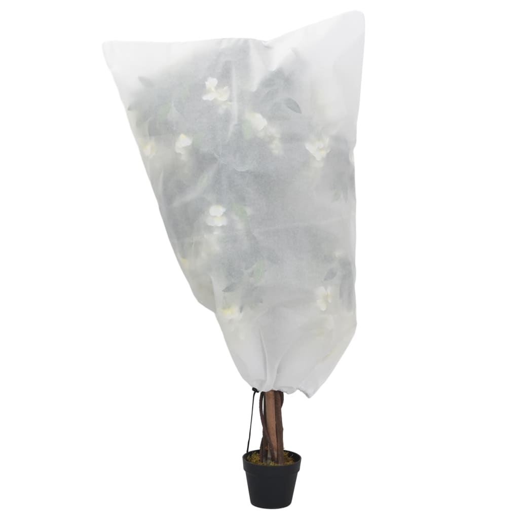 VidaXL Plantenhoezen met trekkoord 12 st 70 g m² 0,8x1,2 m