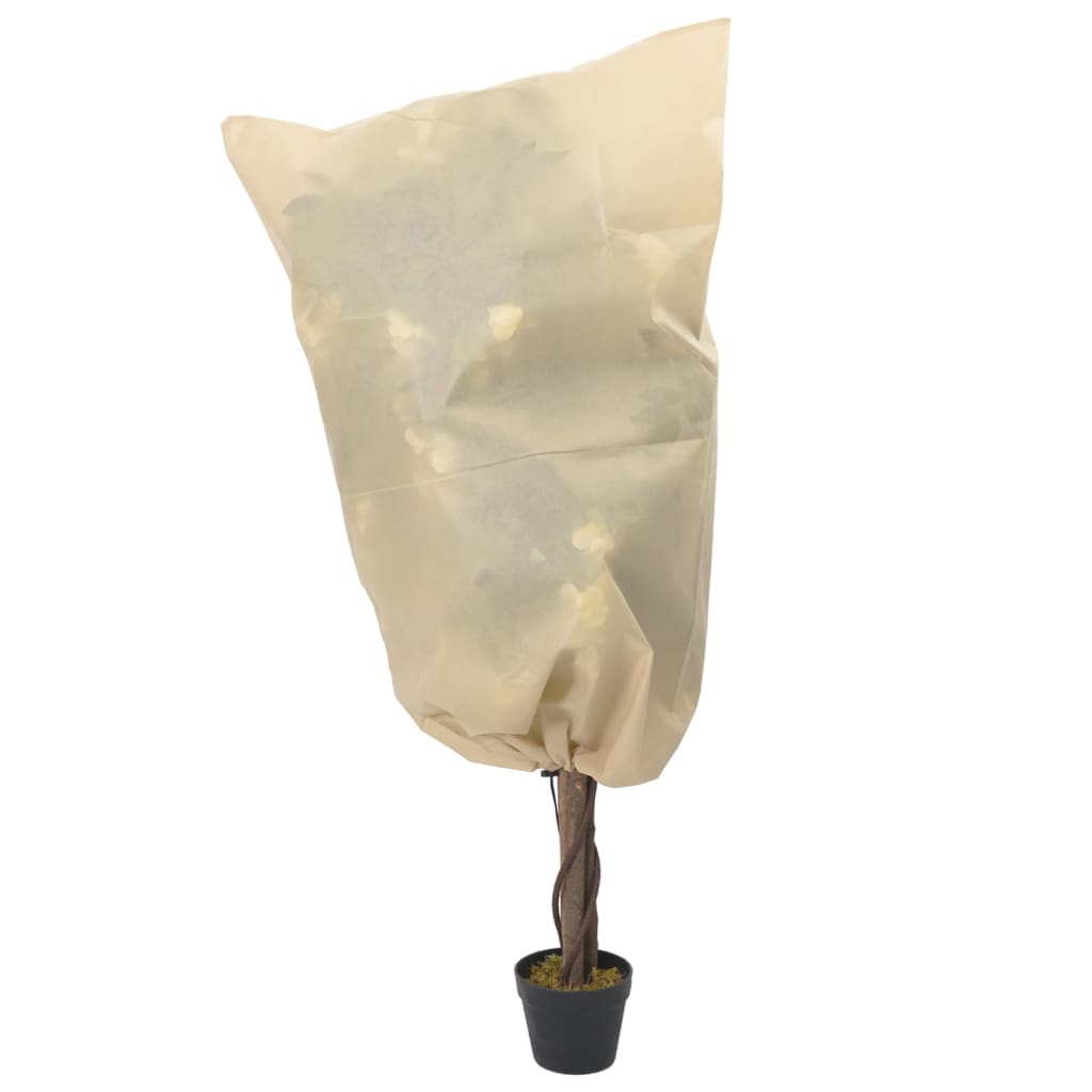 VidaXL Plantenhoezen met trekkoord 12 st 70 g m² 0,8x1 m