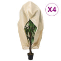 Vidaxl plantenhoezen met ritssluiting 4 st 70 g m² 3,93x3 m