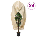 Vidaxl plantenhoezen met ritssluiting 4 st 70 g m² 3,93x3 m
