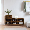 Vidaxl schoenenkast 102x36x60 cm bewerkt hout gerookt eikenkleurig