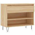 Vidaxl schoenenkast 70x36x60 cm bewerkt hout sonoma eikenkleurig