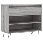 Vidaxl schoenenkast 70x36x60 cm bewerkt hout sonoma grijs