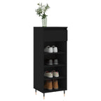 Vidaxl schoenenkast 40x36x105 cm bewerkt hout zwart