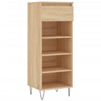 Vidaxl schoenenkast 40x36x105 cm bewerkt hout sonoma eikenkleurig