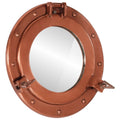 Vidaxl wandspiegel patrijspoort ø30 cm aluminium en glas