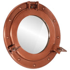 Vidaxl wandspiegel patrijspoort ø30 cm aluminium en glas