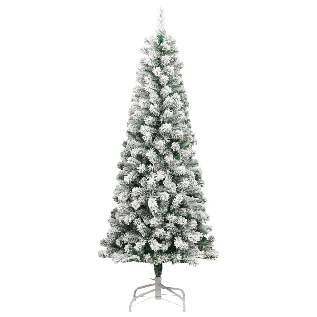 Vidaxl kunstkerstboom met scharnieren en sneeuw 180 cm