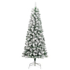 Vidaxl kunstkerstboom met scharnieren en sneeuw 180 cm