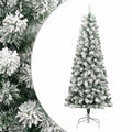 Vidaxl kunstkerstboom met scharnieren en sneeuw 240 cm