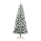 Vidaxl kunstkerstboom met scharnieren en sneeuw 240 cm