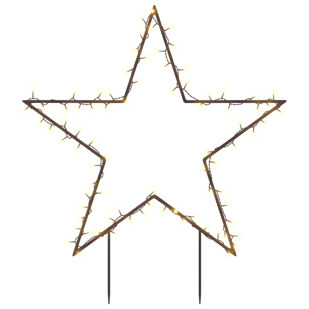 Vidaxl kerstverlichting ster met grondpinnen 80 led's 60 cm