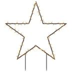 Vidaxl kerstverlichting ster met grondpinnen 80 led's 60 cm