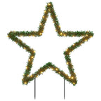 Vidaxl kerstverlichting ster met grondpinnen 80 led's 60 cm