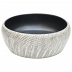 Vidaxl opzetwasbak rond φ41x14 cm keramiek zwart en grijs