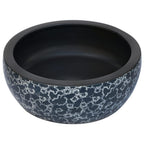 Vidaxl opzetwasbak rond φ41x14 cm keramiek zwart en blauw
