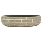 Vidaxl opzetwasbak ovaal 59x40x15 cm keramiek meerkleurig