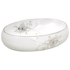 Vidaxl opzetwasbak ovaal 59x40x15 cm keramiek wit