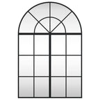 Vidaxl wandspiegel boog 60x90 cm ijzer zwart