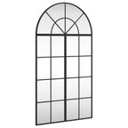 Vidaxl wandspiegel boog 60x110 cm ijzer zwart