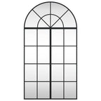 Vidaxl wandspiegel boog 60x110 cm ijzer zwart