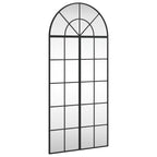 Vidaxl wandspiegel boog 60x130 cm ijzer zwart
