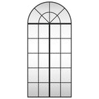 Vidaxl wandspiegel boog 60x130 cm ijzer zwart