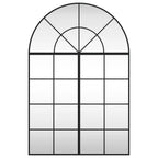 Vidaxl wandspiegel boog 80x120 cm ijzer zwart
