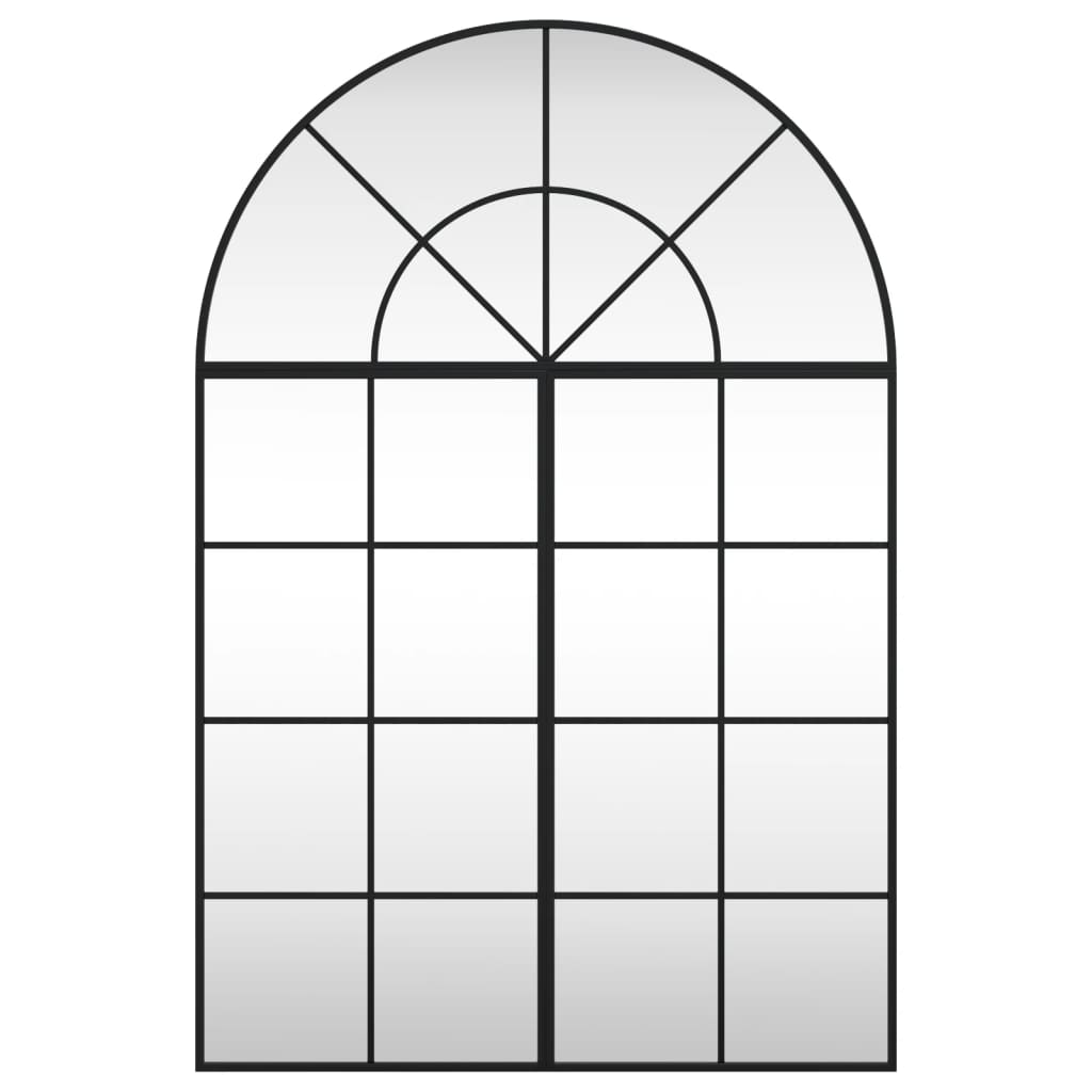 Vidaxl wandspiegel boog 80x120 cm ijzer zwart