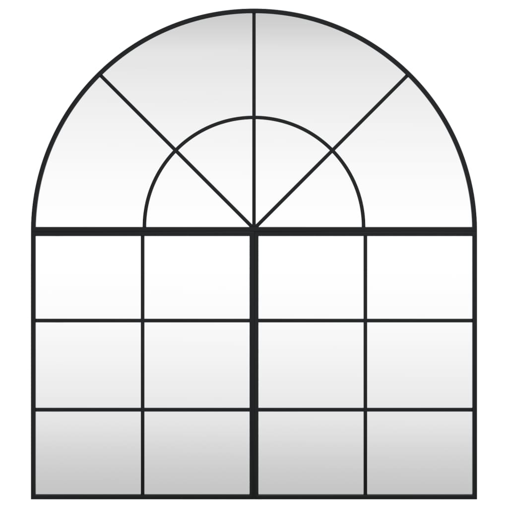 Vidaxl wandspiegel boog 100x110 cm ijzer zwart