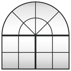 Vidaxl wandspiegel boog 80x80 cm ijzer zwart