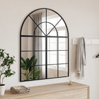 Vidaxl wandspiegel boog 80x100 cm ijzer zwart