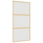 Vidaxl schuifdeur 102,5x205 cm mat esg-glas en aluminium goudkleurig