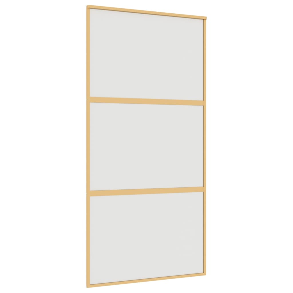 Vidaxl schuifdeur 102,5x205 cm mat esg-glas en aluminium goudkleurig