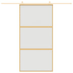 Vidaxl schuifdeur 102,5x205 cm mat esg-glas en aluminium goudkleurig