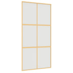 Vidaxl schuifdeur 102,5x205 cm mat esg-glas en aluminium goudkleurig