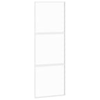 Vidaxl schuifdeur 76x205 cm gehard glas en aluminium wit