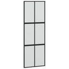 Vidaxl schuifdeur 90x205 cm gehard glas en aluminium zwart