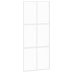 Vidaxl schuifdeur 90x205 cm gehard glas en aluminium wit