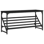 Vidaxl schoenenrek 90x30x45 cm bewerkt hout zwart