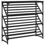 Vidaxl schoenenrek 90x30x85 cm bewerkt hout zwart
