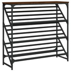 Vidaxl schoenenrek 90x30x85 cm bewerkt hout bruin eikenkleur