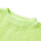 VidaXL Kindertrui gebreid 104 neongeel