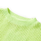 Vidaxl kindertrui gebreid 116 neongeel