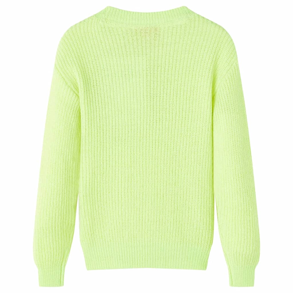 Vidaxl kindertrui gebreid 140 neongeel