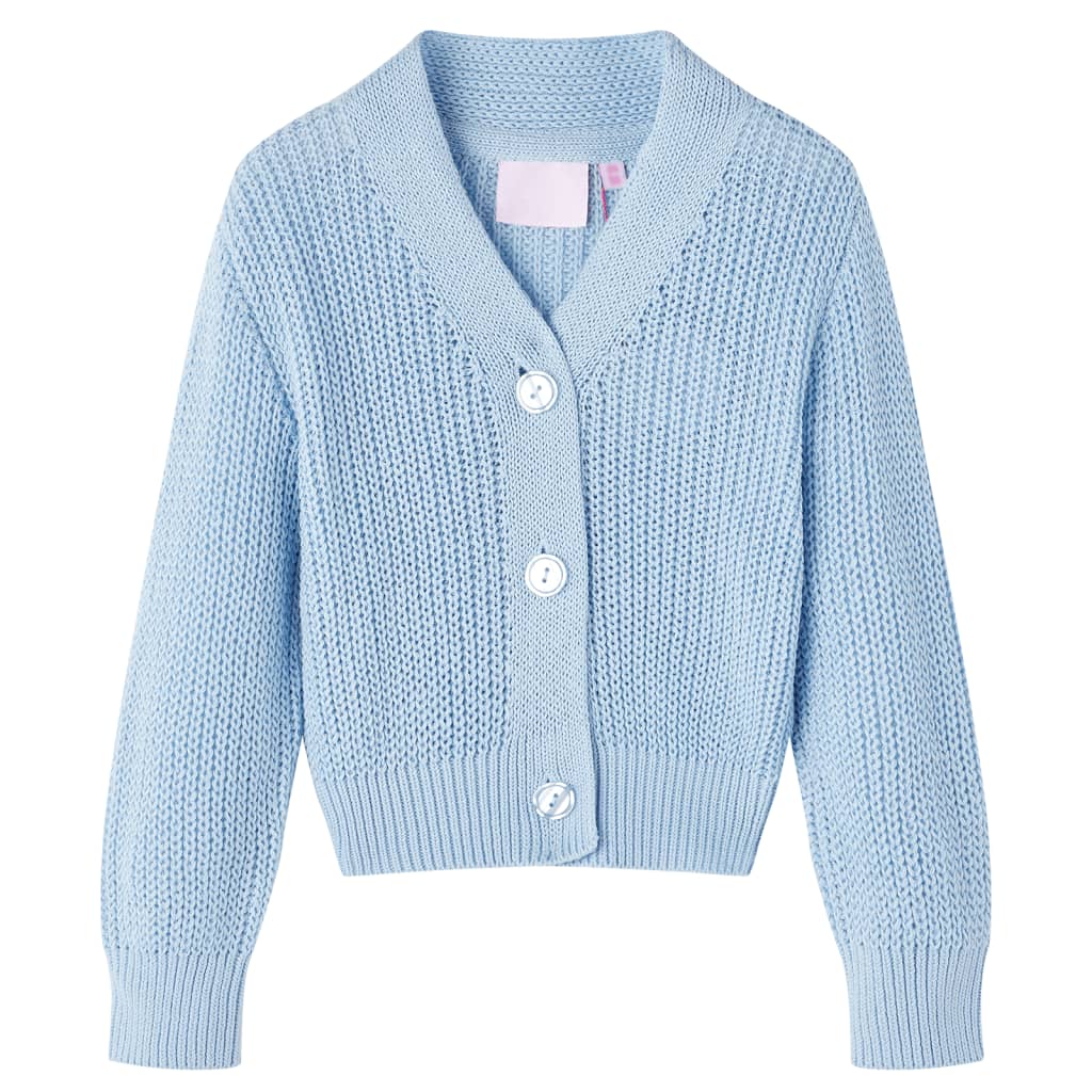 VidaXL Kindervest gebreid 140 blauw