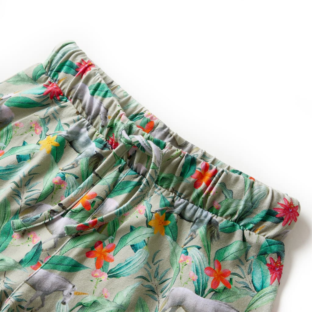 VidaXL Kindershorts met trekkoord 104 lichtkaki