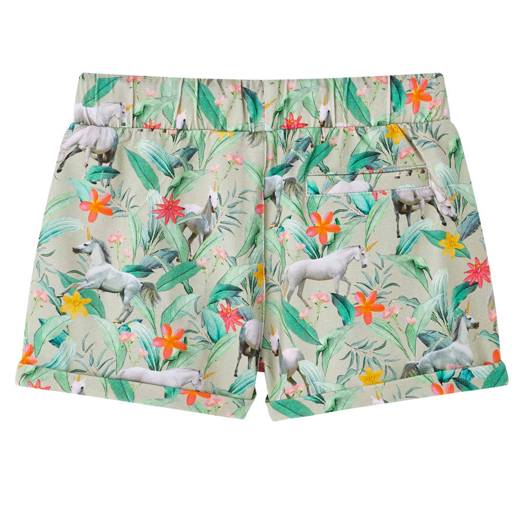VidaXL Kindershorts met trekkoord 140 lichtkaki