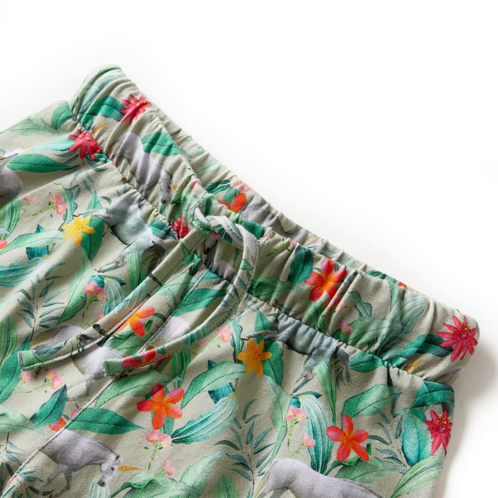 VidaXL Kindershorts met trekkoord 140 lichtkaki