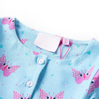 Vidaxl kinderjurk met knopen zonder mouwen 128 blauw